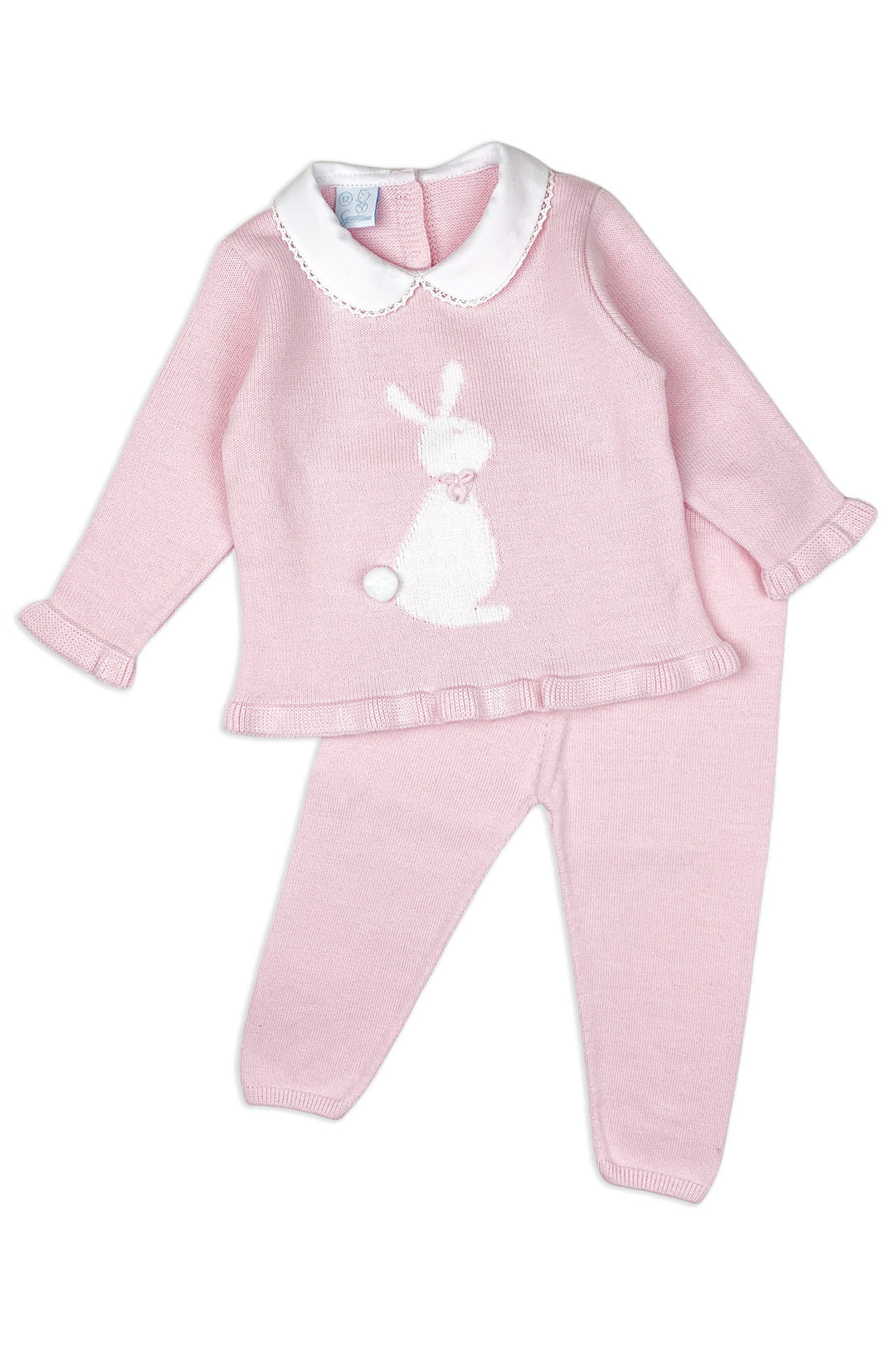 Granlei "Cecilia" Baby Pink Knitted Bunny Top & Trousers | iphoneandroidapplications
