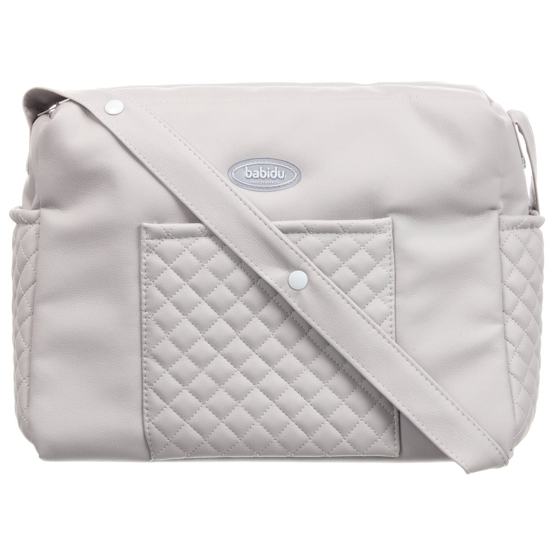 Babidu Grey Quilted Changing Bag | iphoneandroidapplications