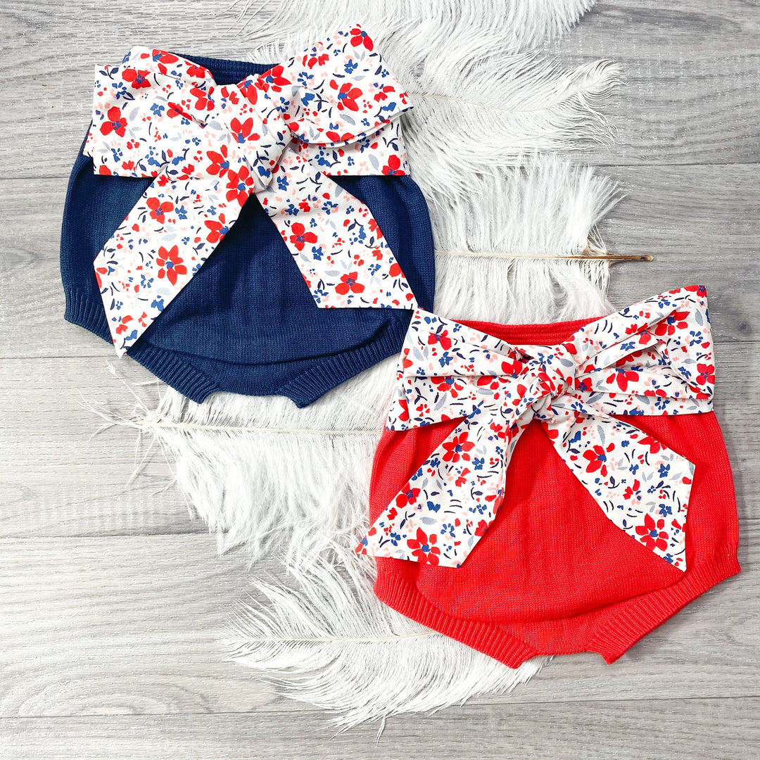 Wedoble "Kelsey" Floral Bow Bloomers | iphoneandroidapplications