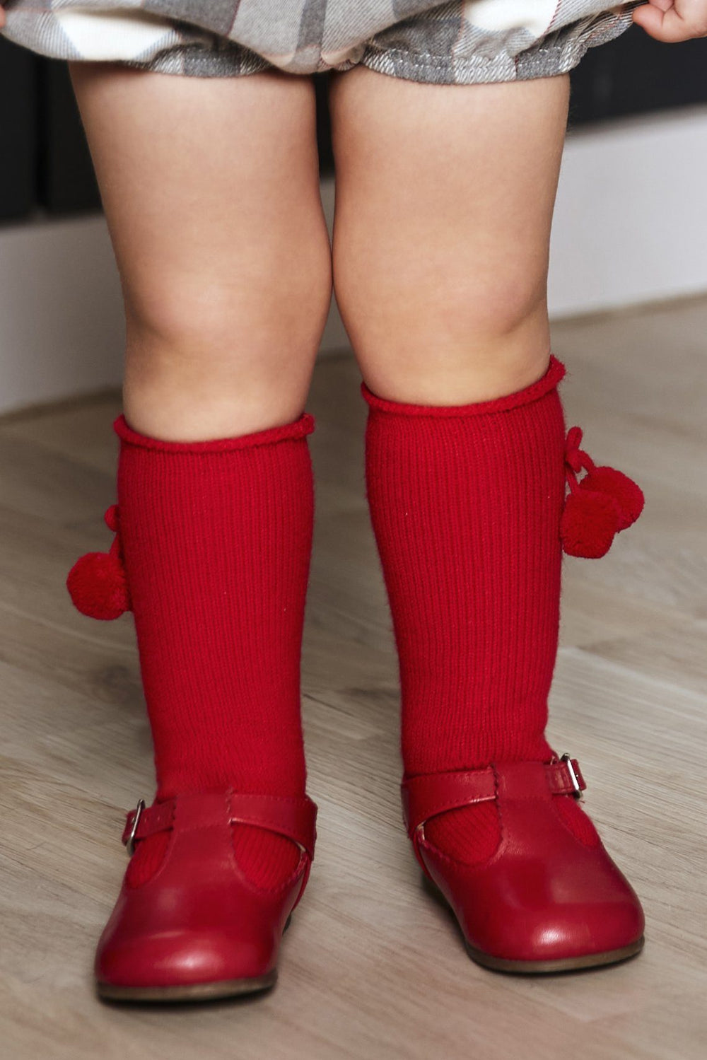 Juliana Knee High Pom Pom Socks | iphoneandroidapplications