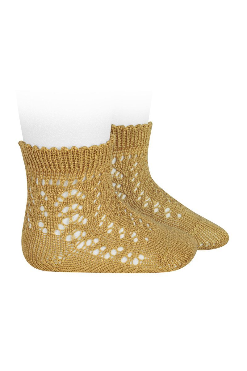 Condor Mustard Ankle Openwork Socks | iphoneandroidapplications