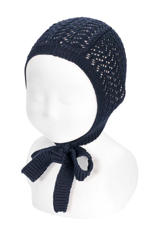 Condor Navy Lace Openwork Bonnet | iphoneandroidapplications