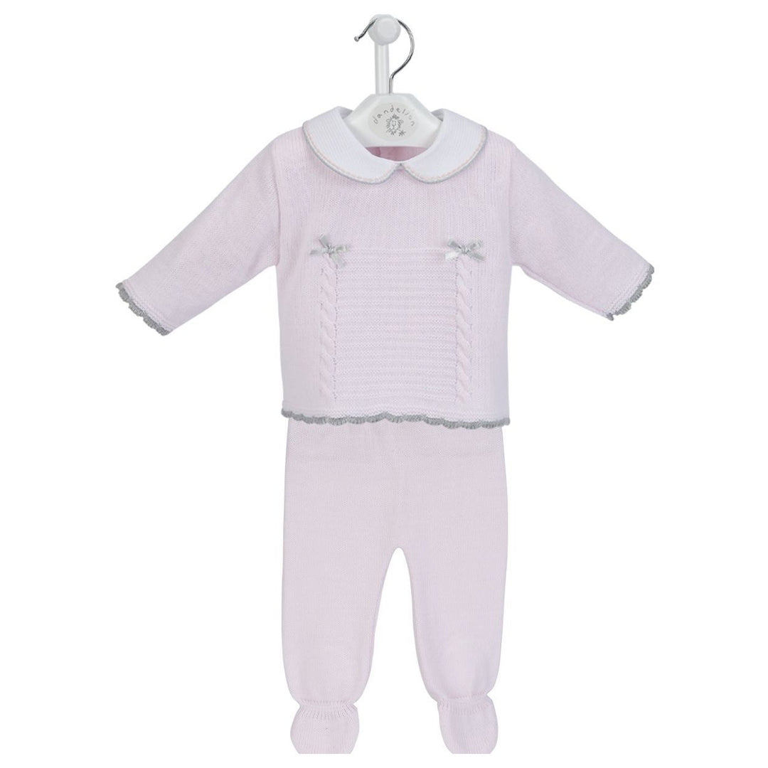 Dandelion Pink & Grey Knitted 2-Piece Set | iphoneandroidapplications