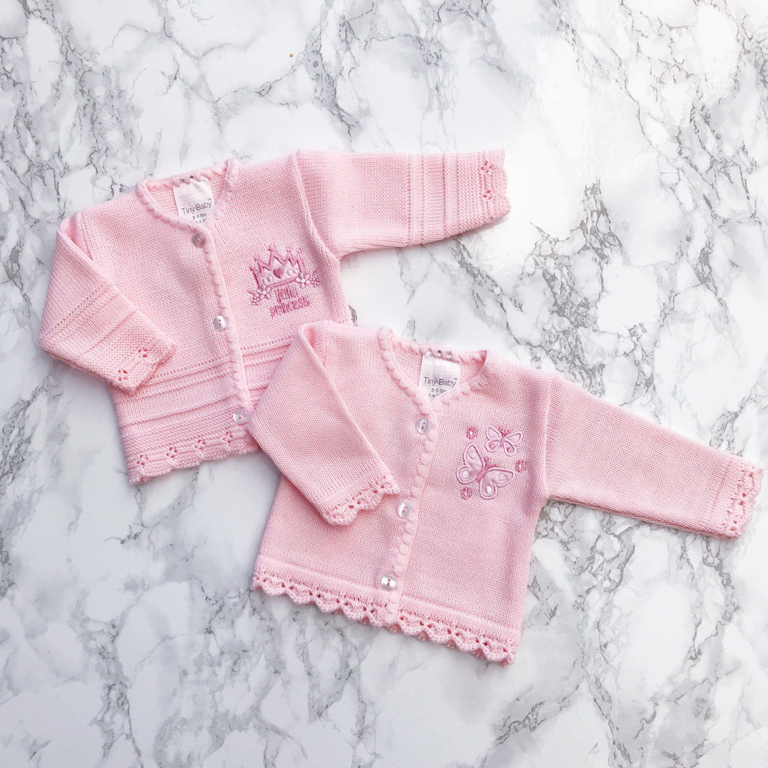 Tiny Baby Premature: Pink Knitted Cardigan | iphoneandroidapplications