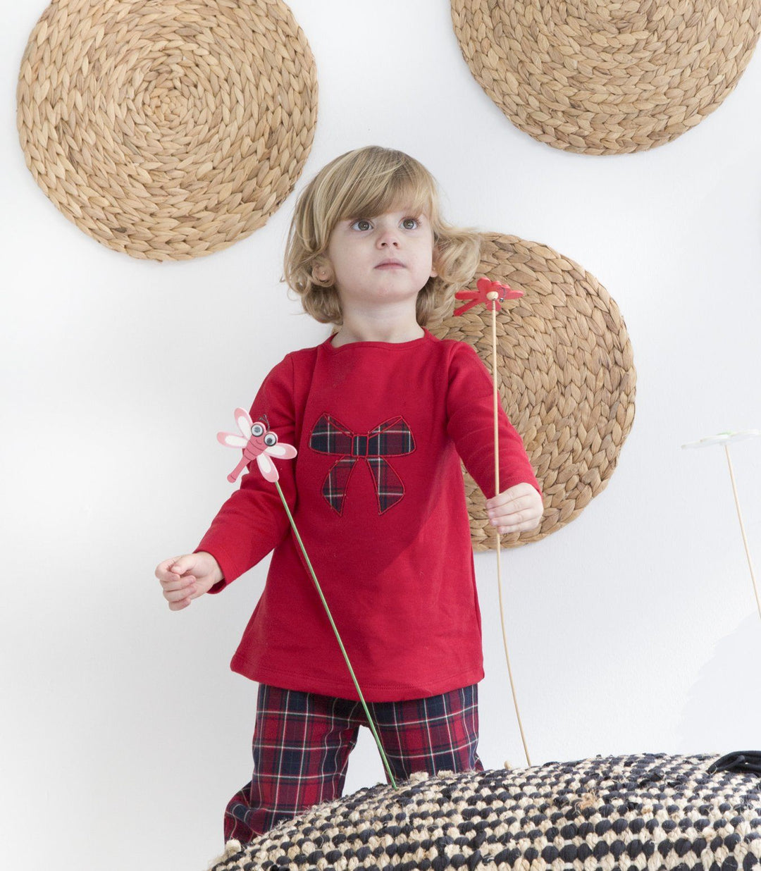 Rapife Red Tartan Bow Pyjamas | iphoneandroidapplications