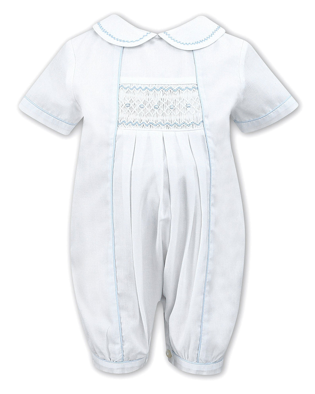 Sarah Louise "Reggie" White Smocked Romper | iphoneandroidapplications