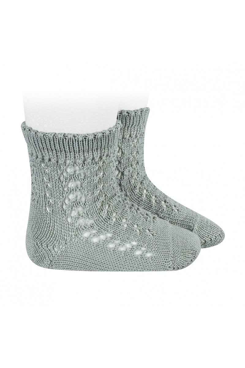 Condor Sage Green Ankle Openwork Socks | iphoneandroidapplications