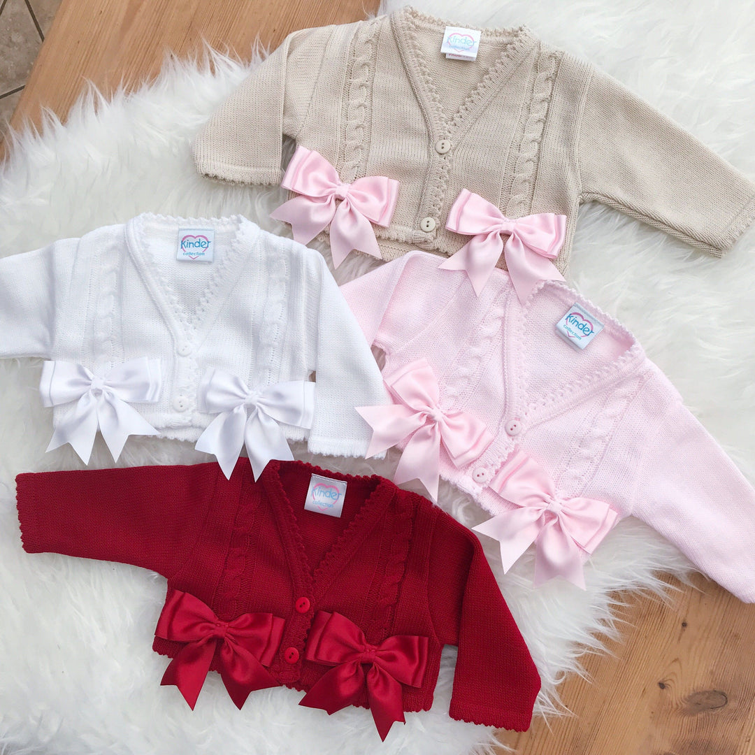 Kinder Satin Bow Cardigan | iphoneandroidapplications