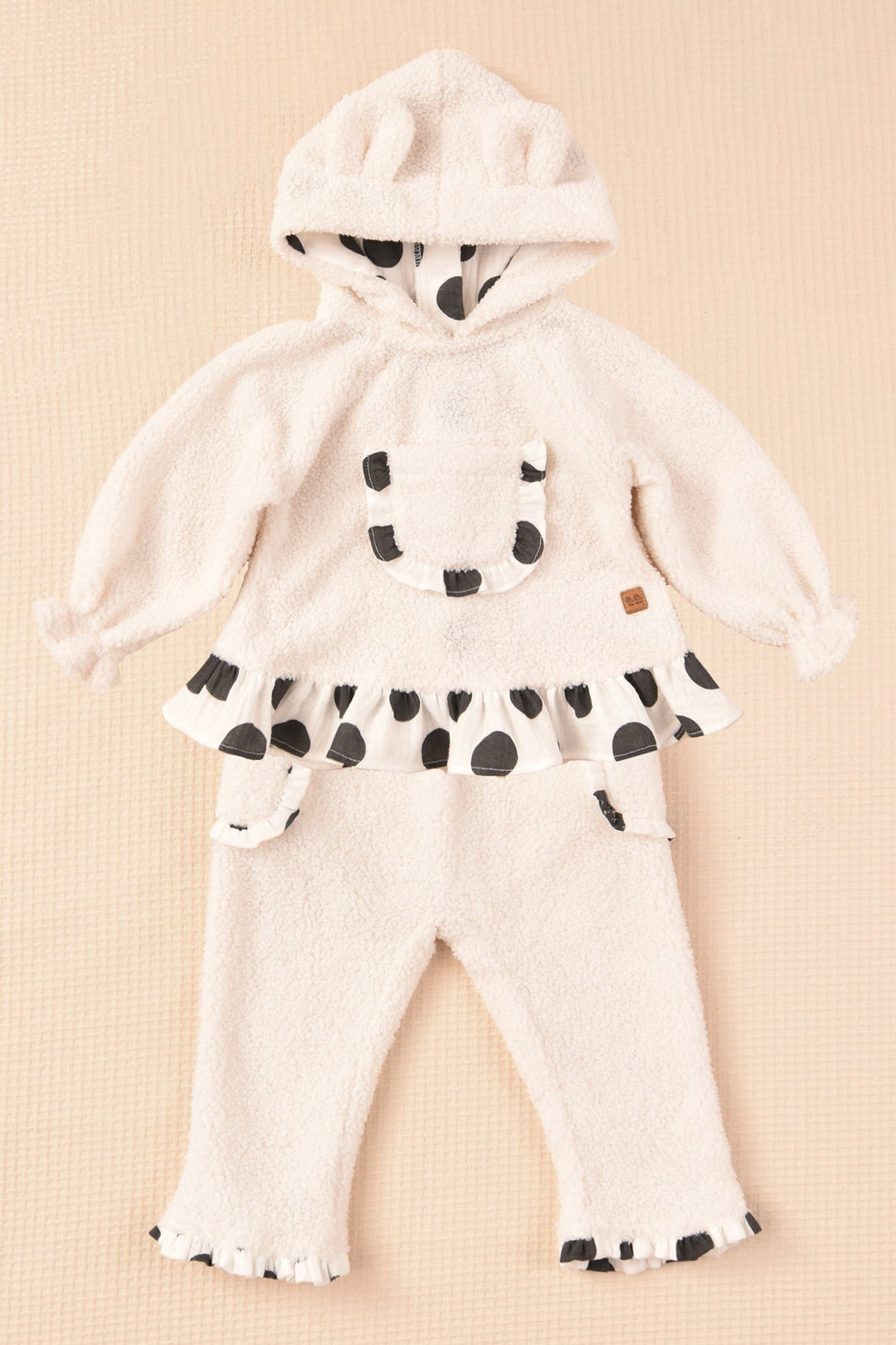 José Varón "Sierra" Polka Dot Sherpa Hoodie & Trousers | iphoneandroidapplications