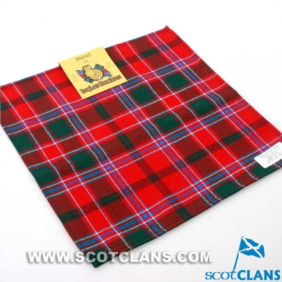 Tartan Tie Clan Gunn OR Pocket Square Scottish Wool Plaid 