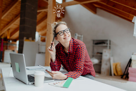 woman thinking about energy efficiency