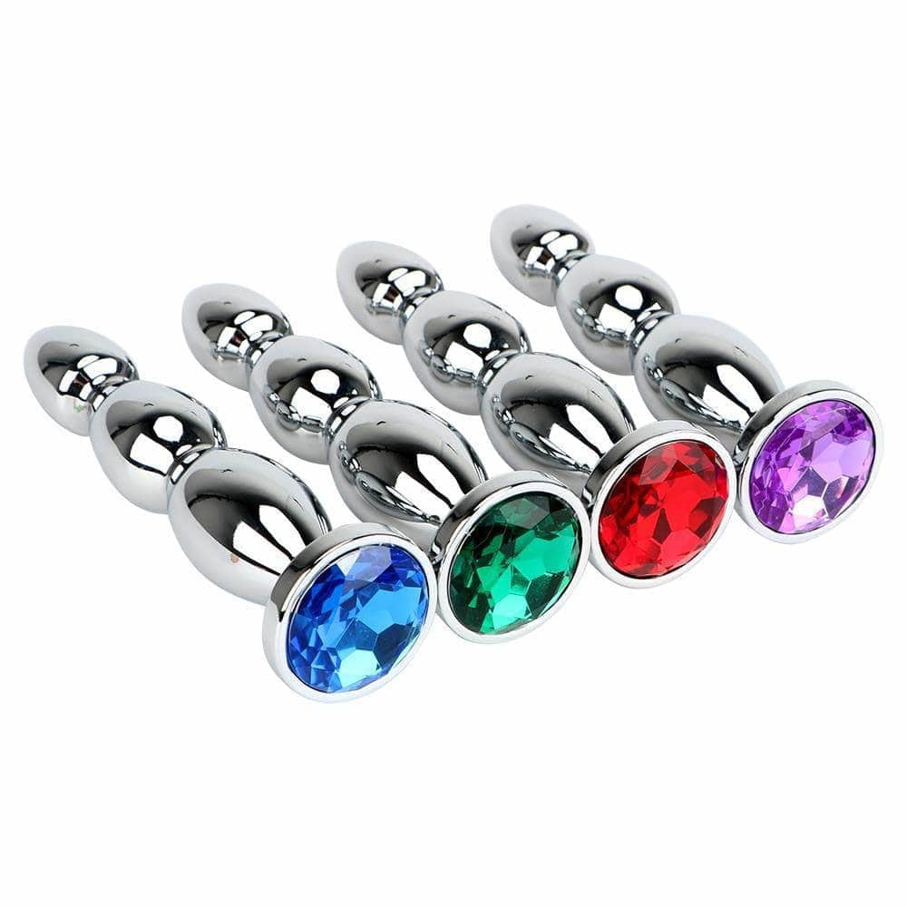 4 Colors Jeweled 5 Stainless Steel Princess Plug Love Plugs