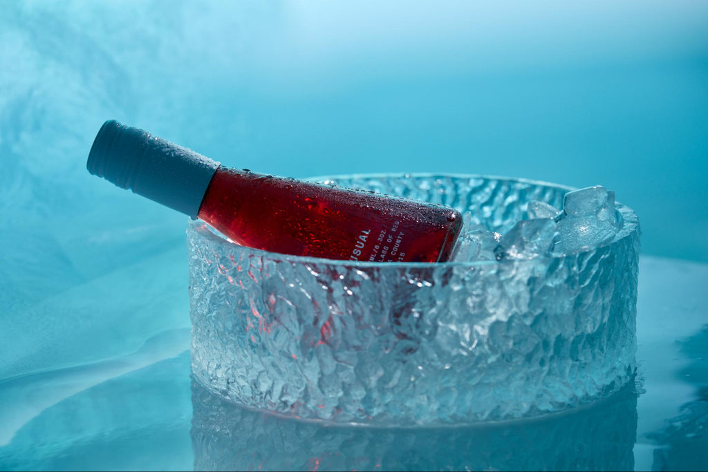 wine in an ice bucket