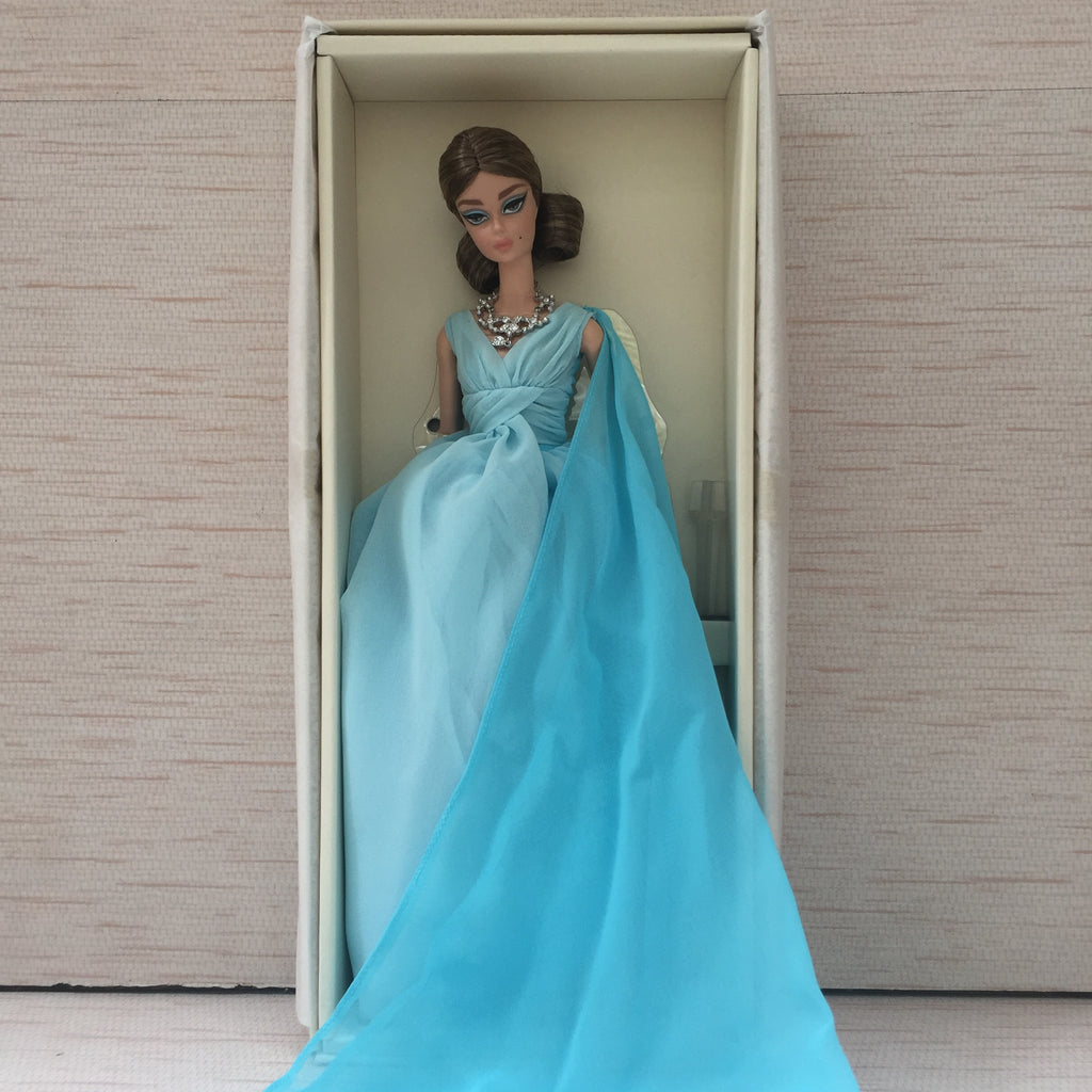 blue chiffon ball gown barbie