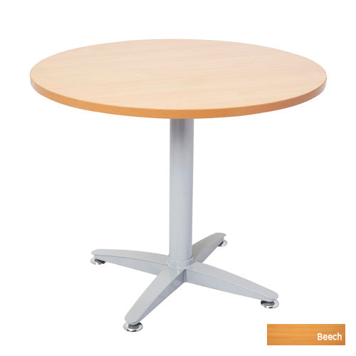 4 Star Table
With 1200 Round Top - Brushed Silver Leg- Beech Top