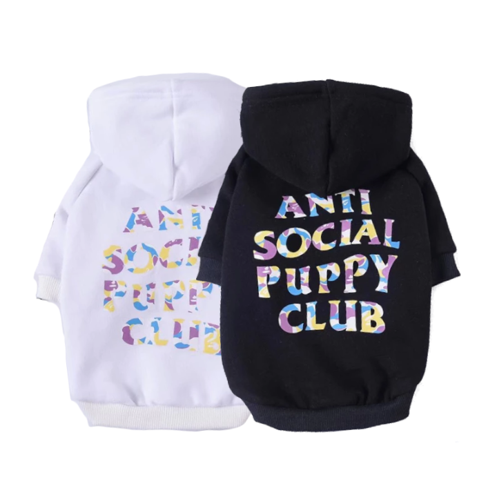 anti social social club dog hoodie