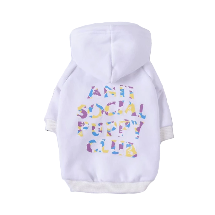 anti social social pup hoodie