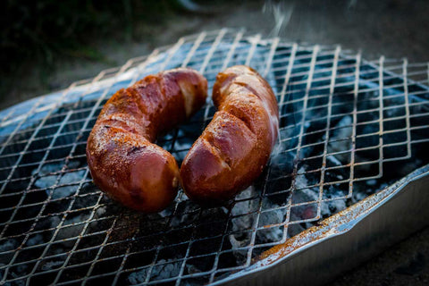 2 Sausages on a Grill