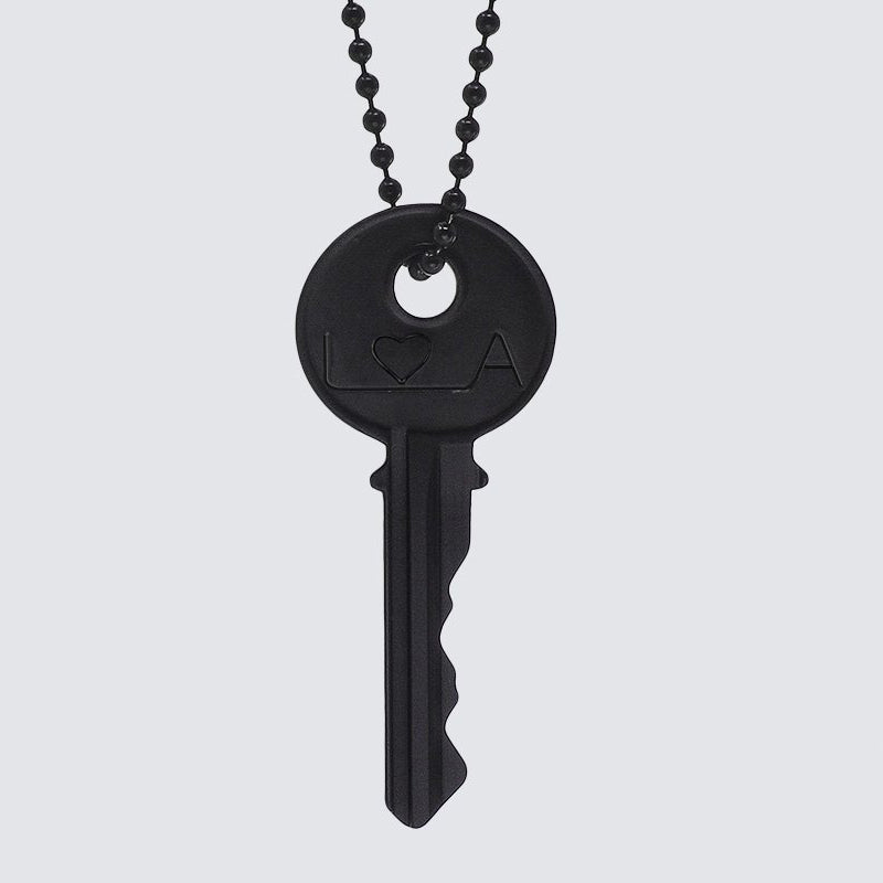 Matte Black Key Necklace – LA Original