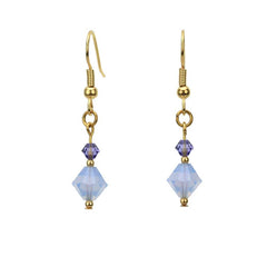 Air Blue Opal & Tanzanite Gold Earrings