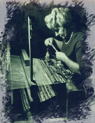 My grandmother Alfrida Svanstrom at the loom