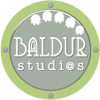 Logo of Baldur Studios with Lily of the Valley