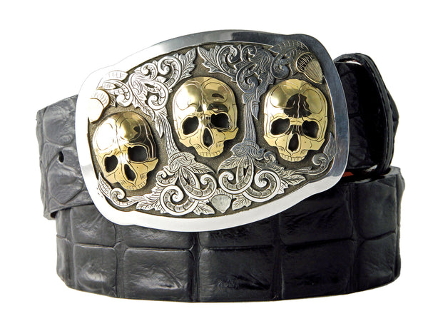skull belt buckle