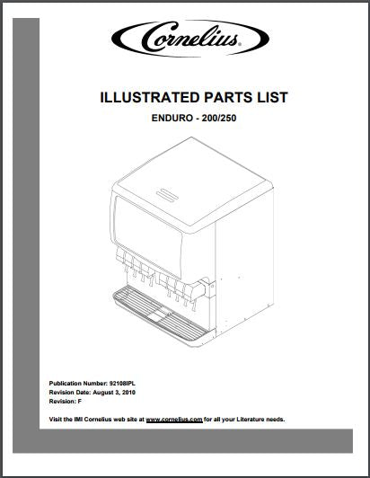 Cornelius Enduro 200/250 Spec Sheet & Parts List