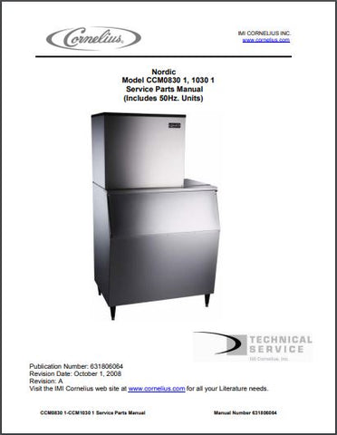 Nordic CCM0830, 1030 Ice Maker Spec Sheet