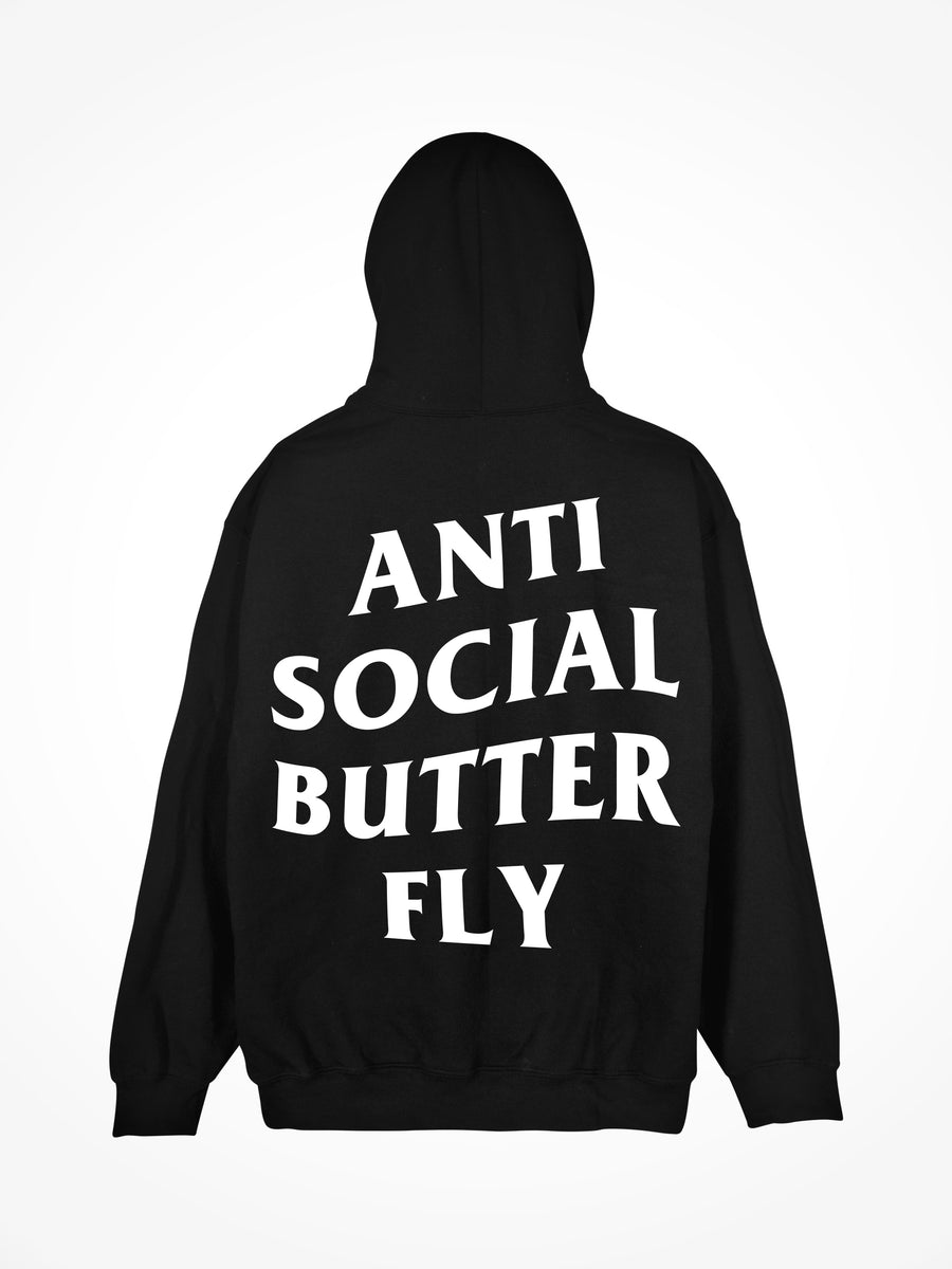 anti social butterfly green hoodie