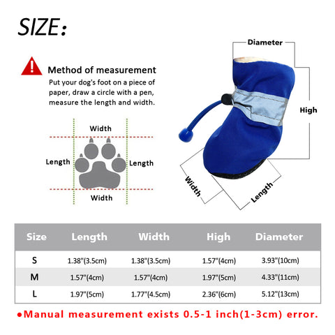 Dog Bootie Sizing