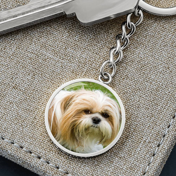 AD-SZ2K Shih-Tzu Dog Photo Keyring Animal Gift 