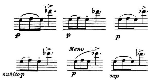 Cavallini Adagio e Tarantella measure 98 comparison