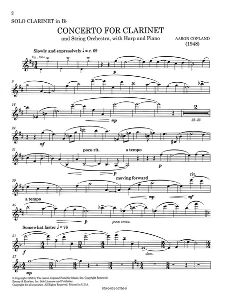 Copland Clarinet Concerto Score Pdf