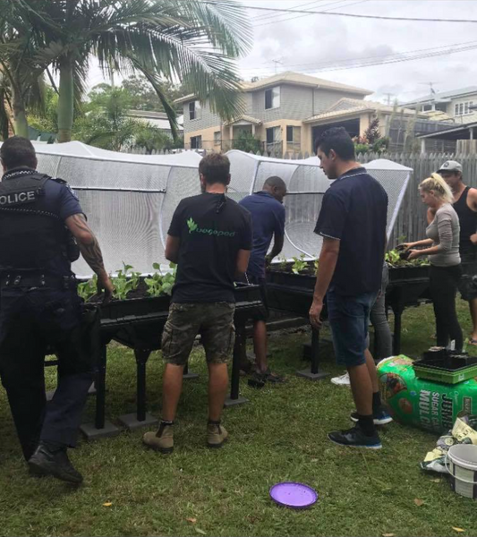 Raised Garden Bed Installation at Community Garden