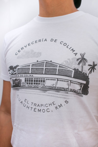 PLAYERA FACHADA PLANTA (BLANCA) - Cervecería de Colima