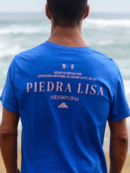 PLAYERA PIEDRA LISA (AZUL) - Cervecería de Colima