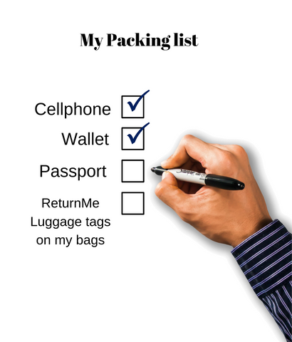 Example of a packing list