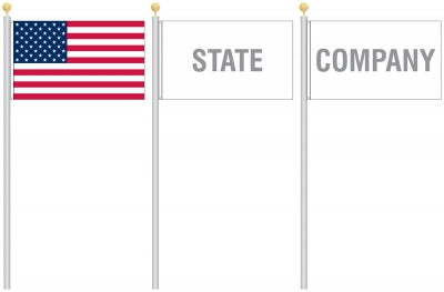 how to display american flag with foreign flags