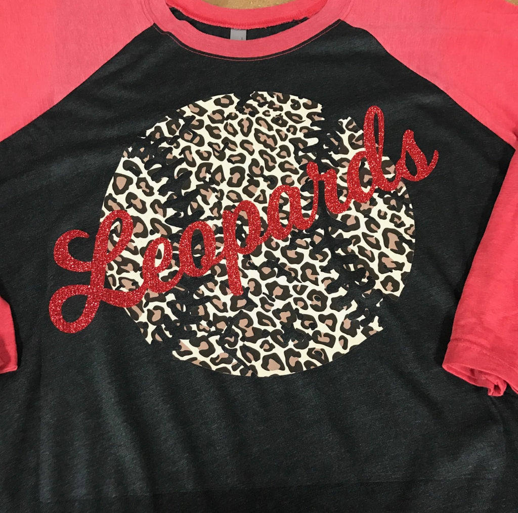 leopard baseball tee