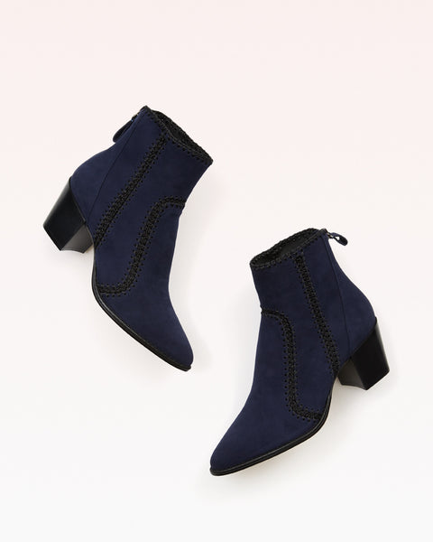 navy blue bootie