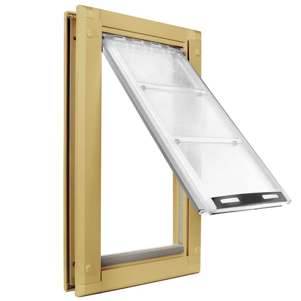 Patio Pacific Endura Door Mount Pet Door Extra Large Single Flap Tan