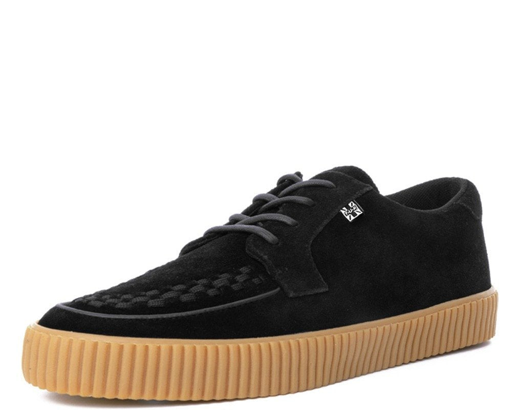 black sneakers gum sole