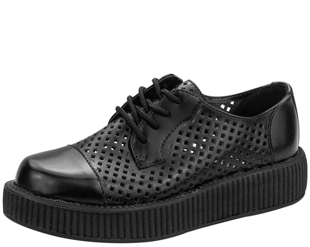 logboek Romanschrijver naald Black Perf Leather Creepers – T.U.K. Footwear Outlet