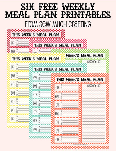 free meal planning printables