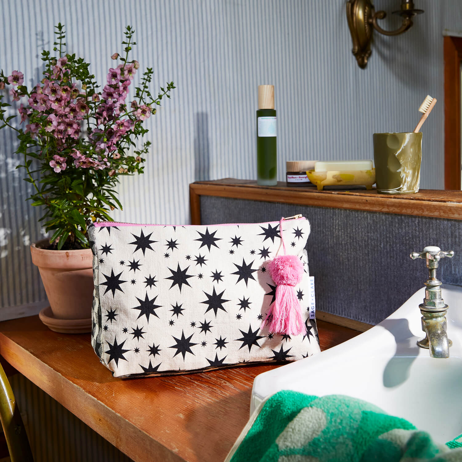 sage and clare |Rylee Cosmetic Bag |The Home Maven