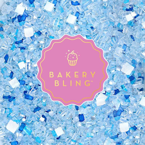 Bakery Bling Snow Queen Edible Glitter Glittery Sugar Sprinkles for Baking Cakes, Cookies, Cupcakes, and more. Frozen Elsa birthday party. Winter onederland. Winter cake. Snowflake cake. Glitter.