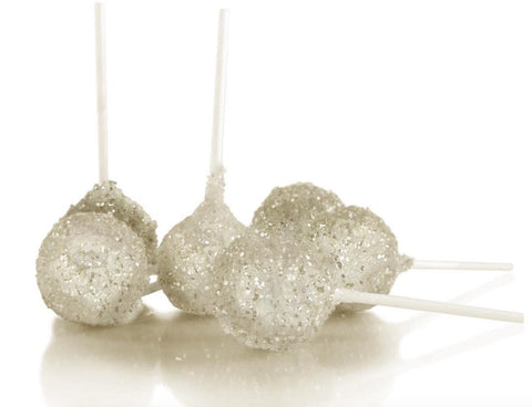 Wedding Cake Pops with Bakery Bling Edible Glitter Sugar Sprinkles