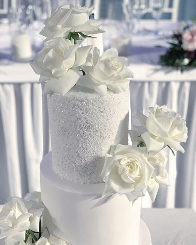 Wedding Cake With Gorgeous Edible Glitter: Bakery Bling Drenched in Diamonds Glittery Sugar