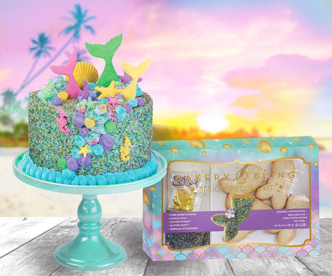 Mermaid Cake and Cookie Decorating Kit: Easy Quick Mermaid Birthday Party Desserts